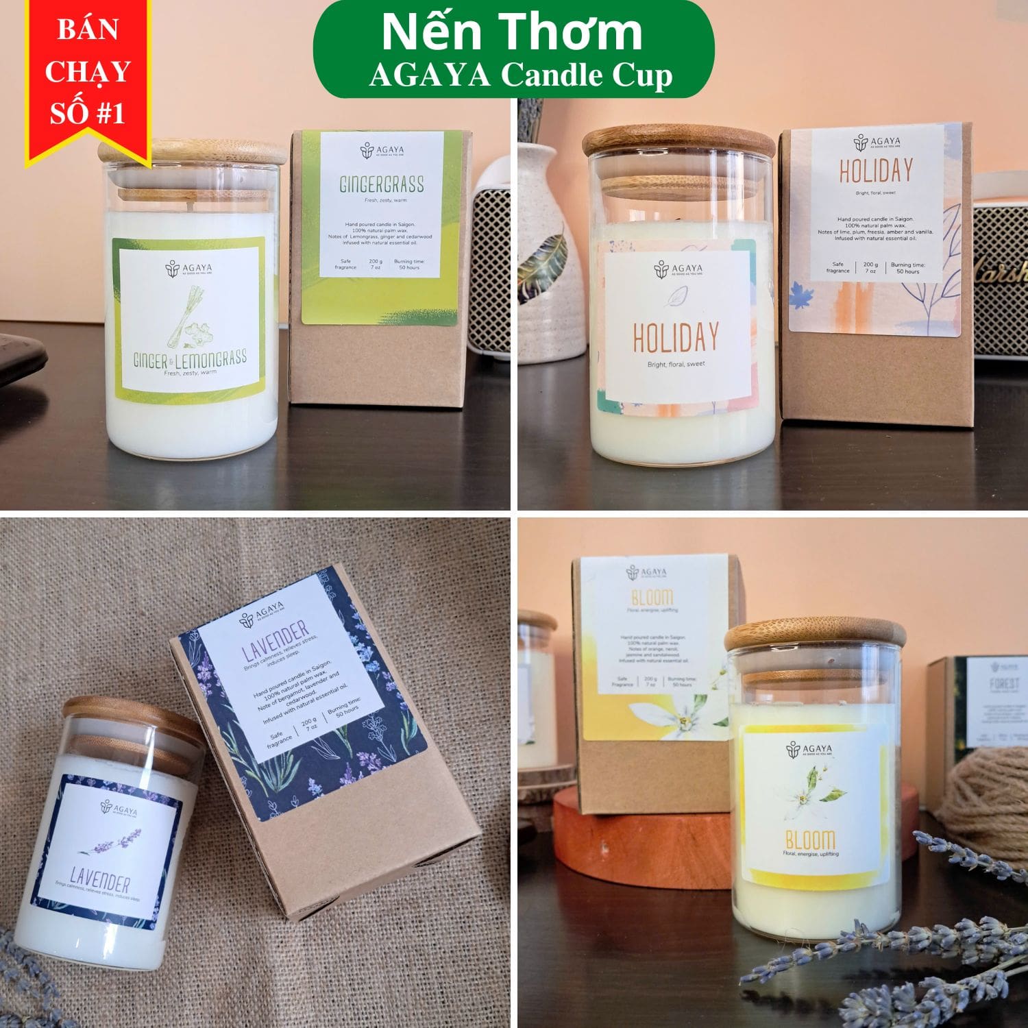 Nến Thơm Agaya Candle Cup 200g
