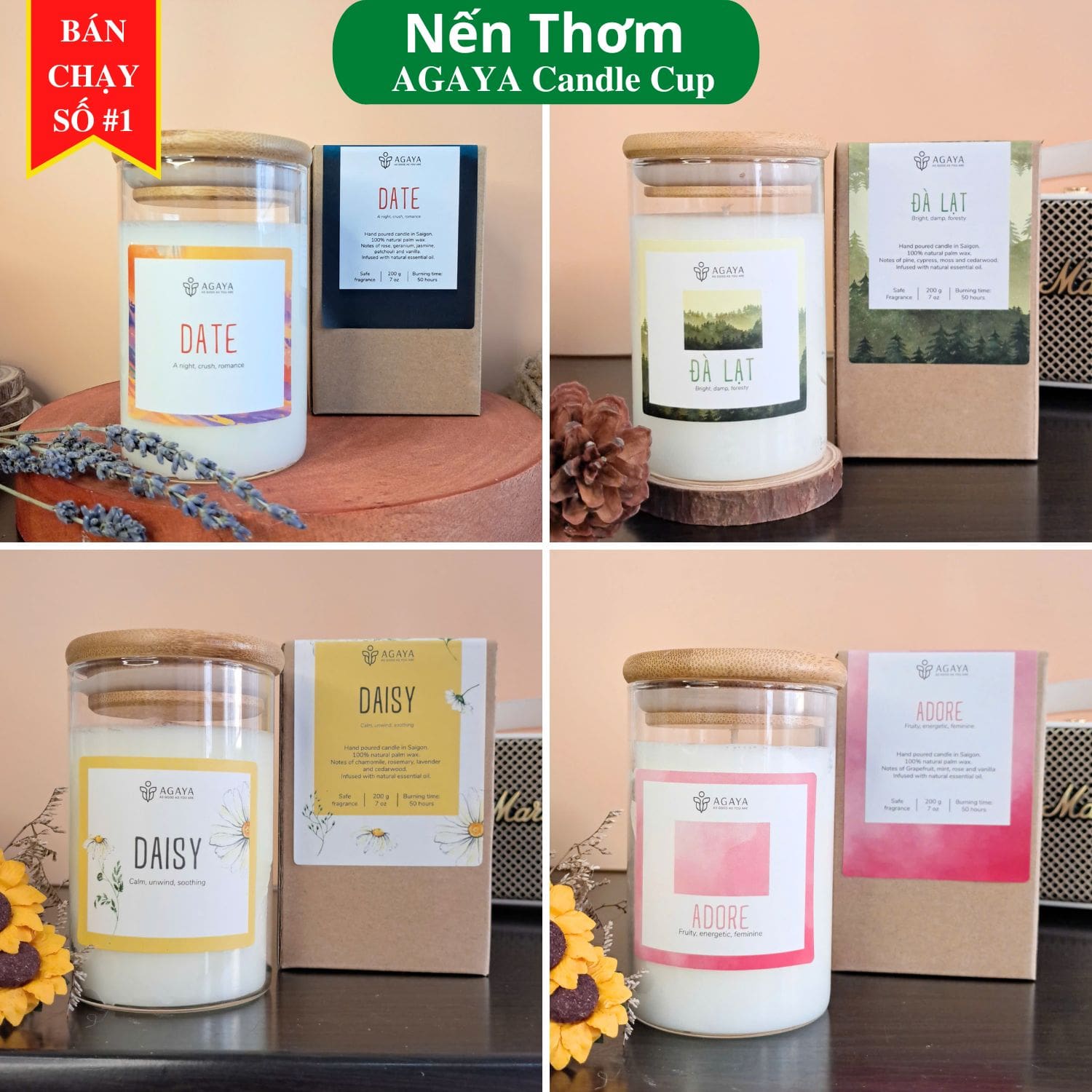 Nến Thơm Agaya Candle Cup 200g