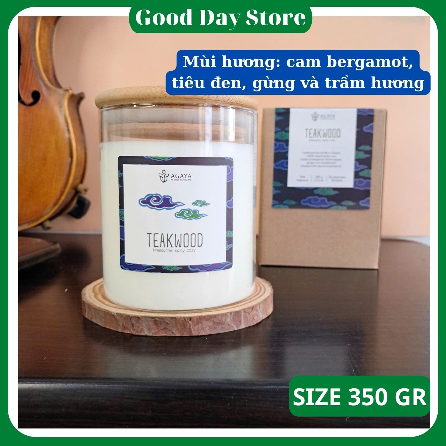 Nến Thơm Hương Gỗ